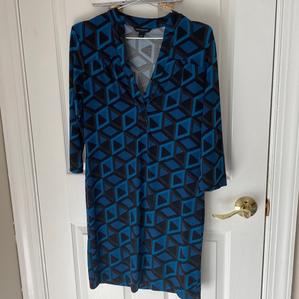 Banana Republic Dress - Blue/Black - Small